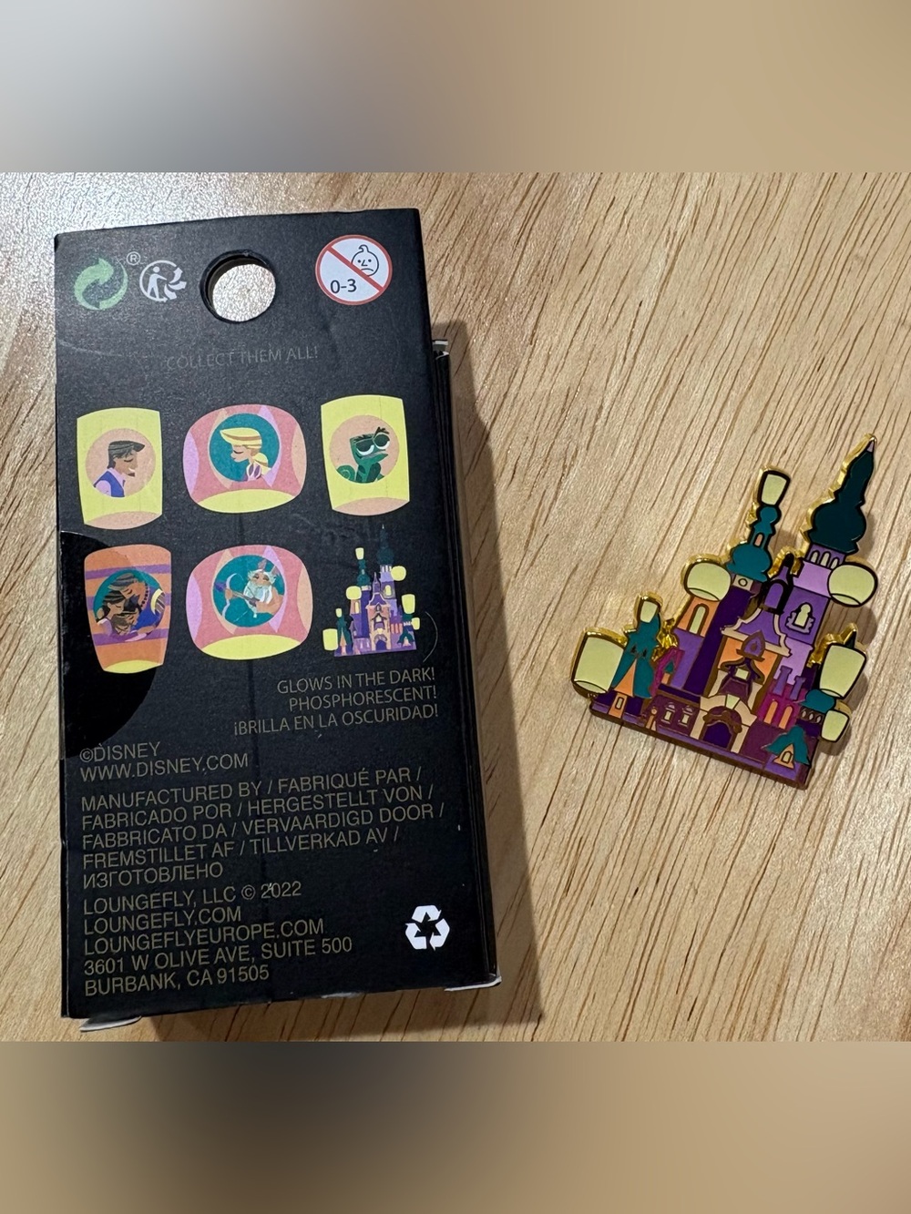 Disney Princess Loungefly Tangled Rapunzel Castle Chaser Blind Box Pin GITD NEW